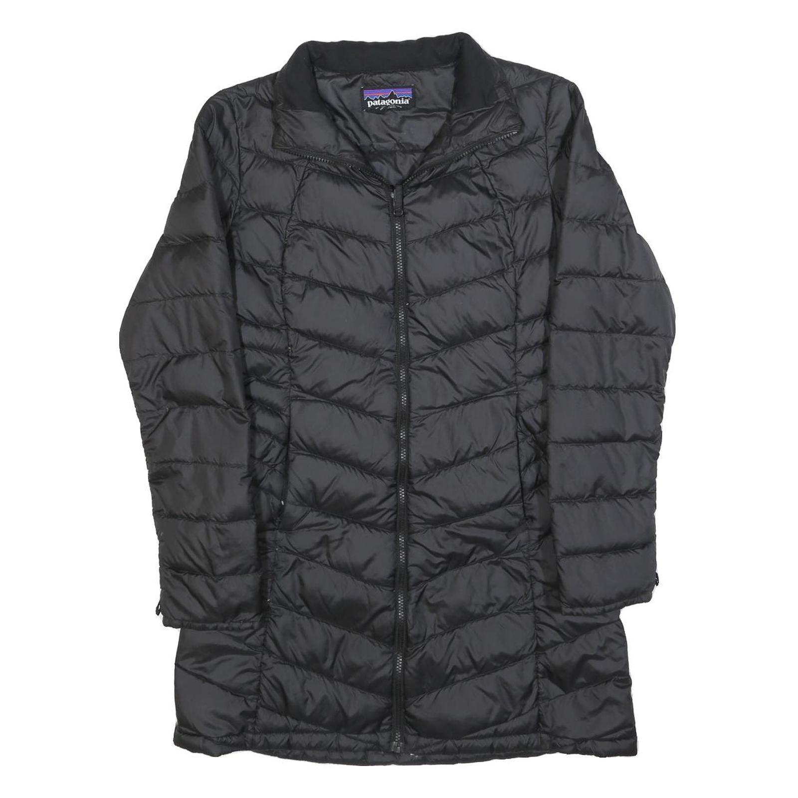 PATAGONIA Womens Black Jacket M Polyester Blend Quilted Puffer Zip Up Outdoor