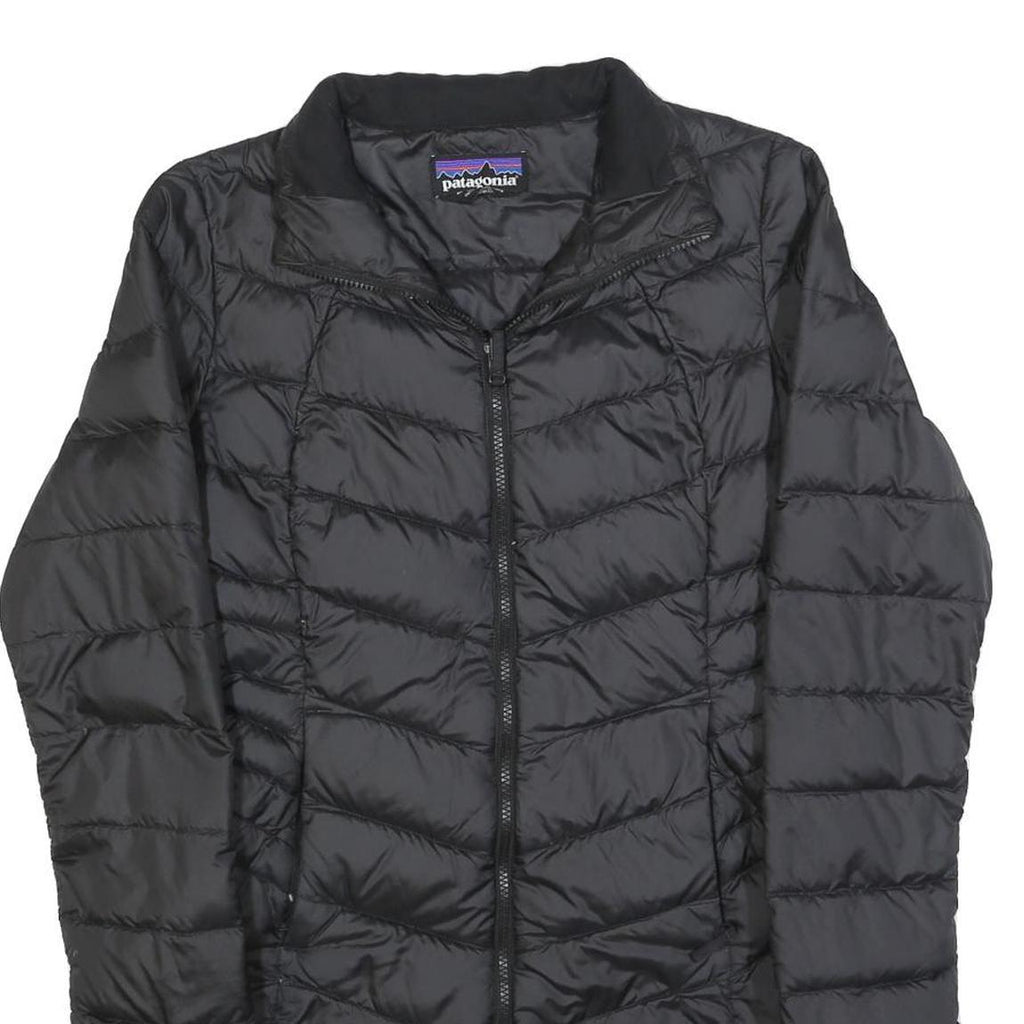 PATAGONIA Womens Black Jacket M Polyester Blend Quilted Puffer Zip Up Outdoor