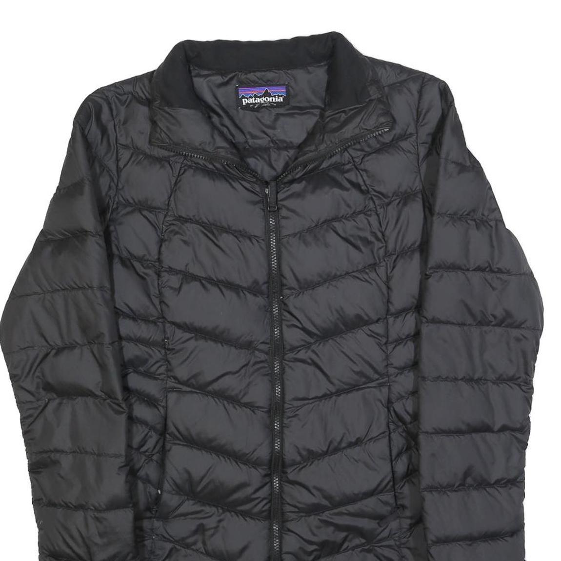 PATAGONIA Womens Black Jacket M Polyester Blend Quilted Puffer Zip Up Outdoor