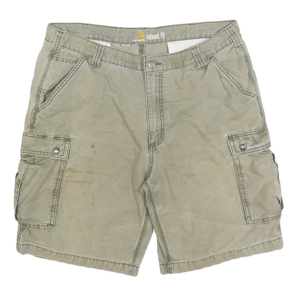 CARHARTT Mens Shorts Beige Casual Cargo Relaxed Fit 2XL W40 Cotton Blend