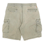 CARHARTT Mens Shorts Beige Casual Cargo Relaxed Fit 2XL W40 Cotton Blend