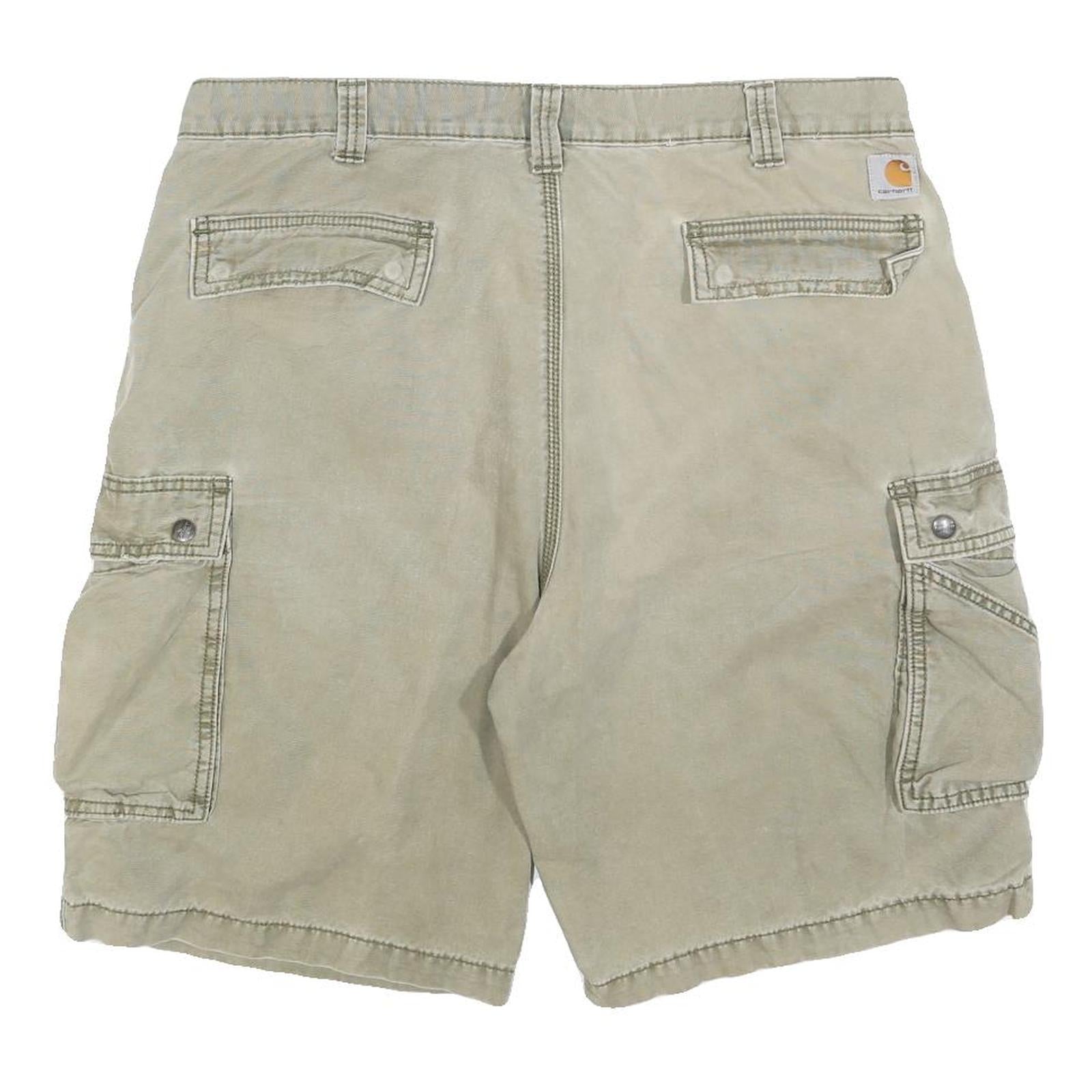 CARHARTT Mens Shorts Beige Casual Cargo Relaxed Fit 2XL W40 Cotton Blend