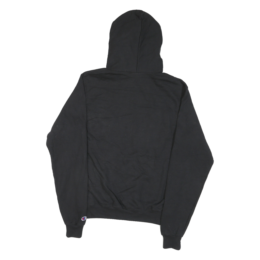 CHAMPION Mens Black Stan State Pullover Hoodie XS Cotton Blend Casual Sportswear