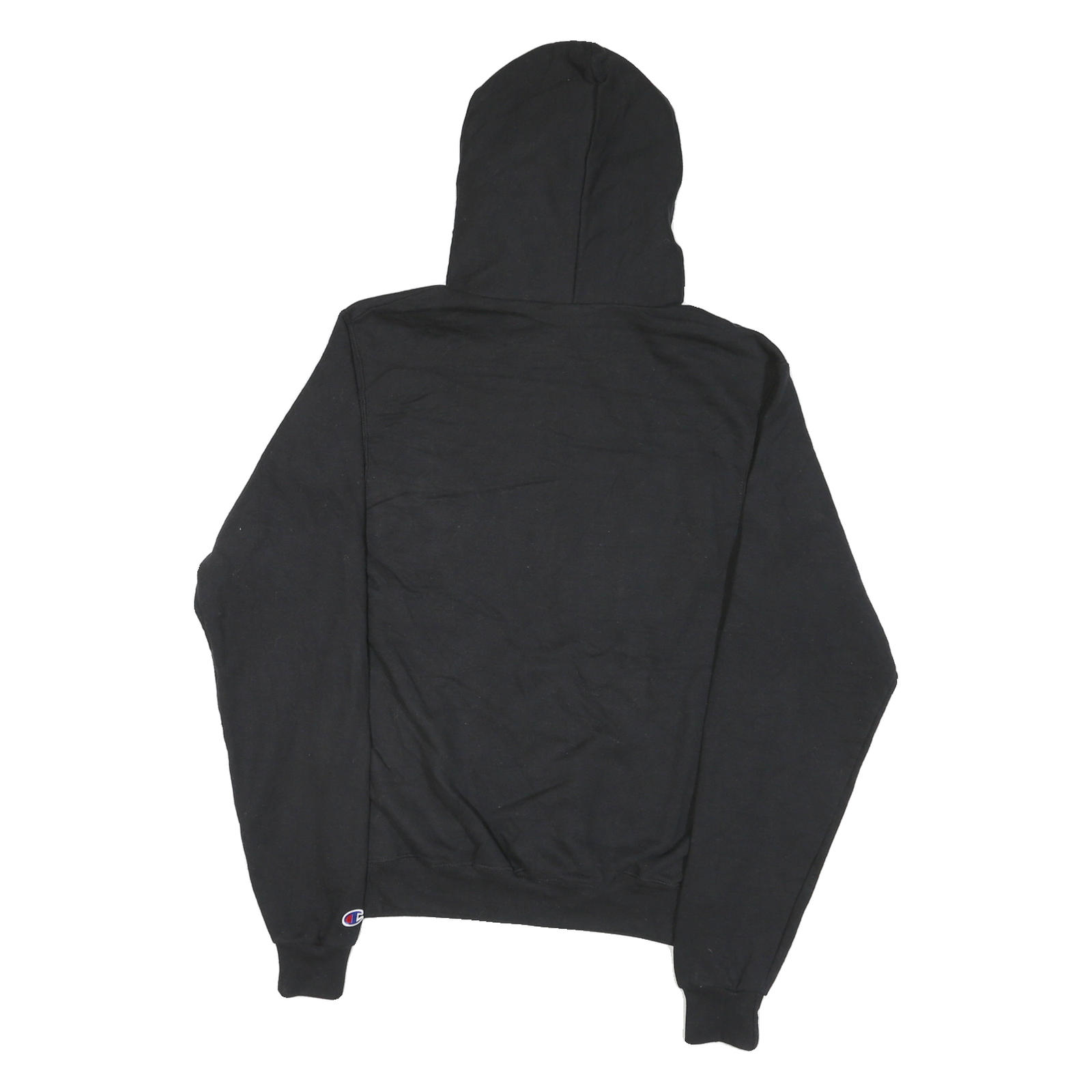 CHAMPION Mens Black Stan State Pullover Hoodie XS Cotton Blend Casual Sportswear