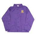 AUBURN Mens Purple Coach Jacket L Polyester Button Plain Casual Lightweight