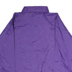 AUBURN Mens Purple Coach Jacket L Polyester Button Plain Casual Lightweight