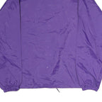 AUBURN Mens Purple Coach Jacket L Polyester Button Plain Casual Lightweight