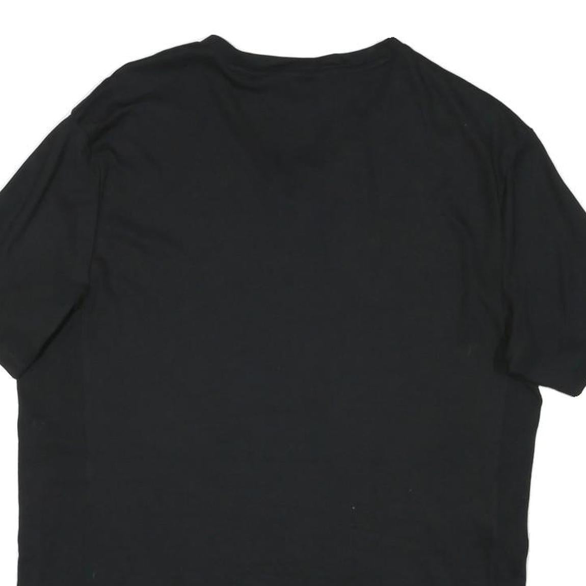 CALVIN KLEIN JEANS Mens Black V-Neck T-Shirt M Short Sleeve Logo Minimalist