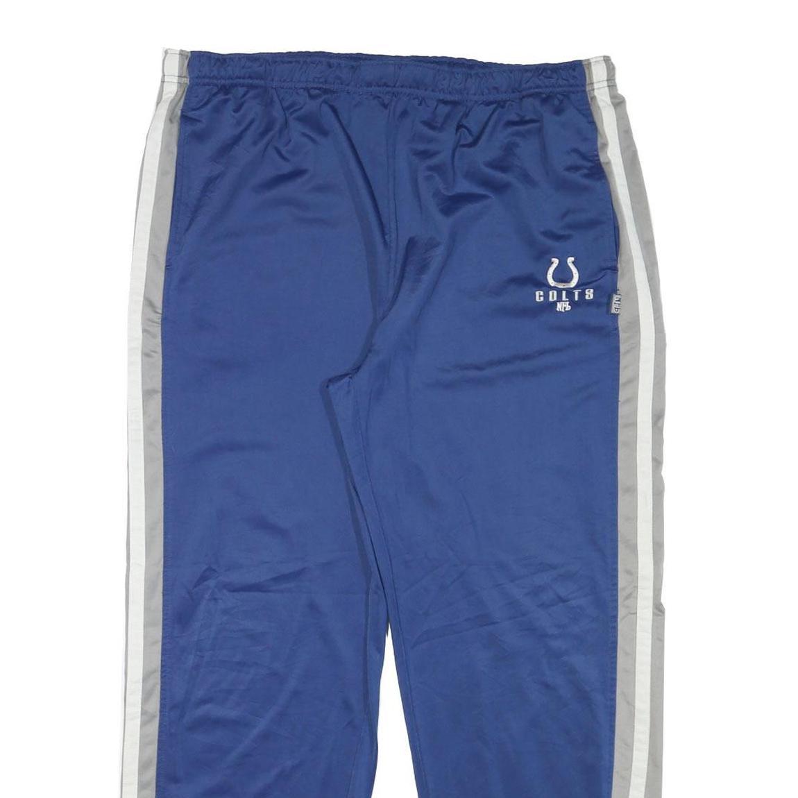 NFL Mens Joggers Blue & Grey Colts Logo Regular Straight L W38 L30 Comfortable