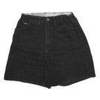 LEE Womens Shorts Black Casual M W30 Cotton Denim Plain Relaxed Fit