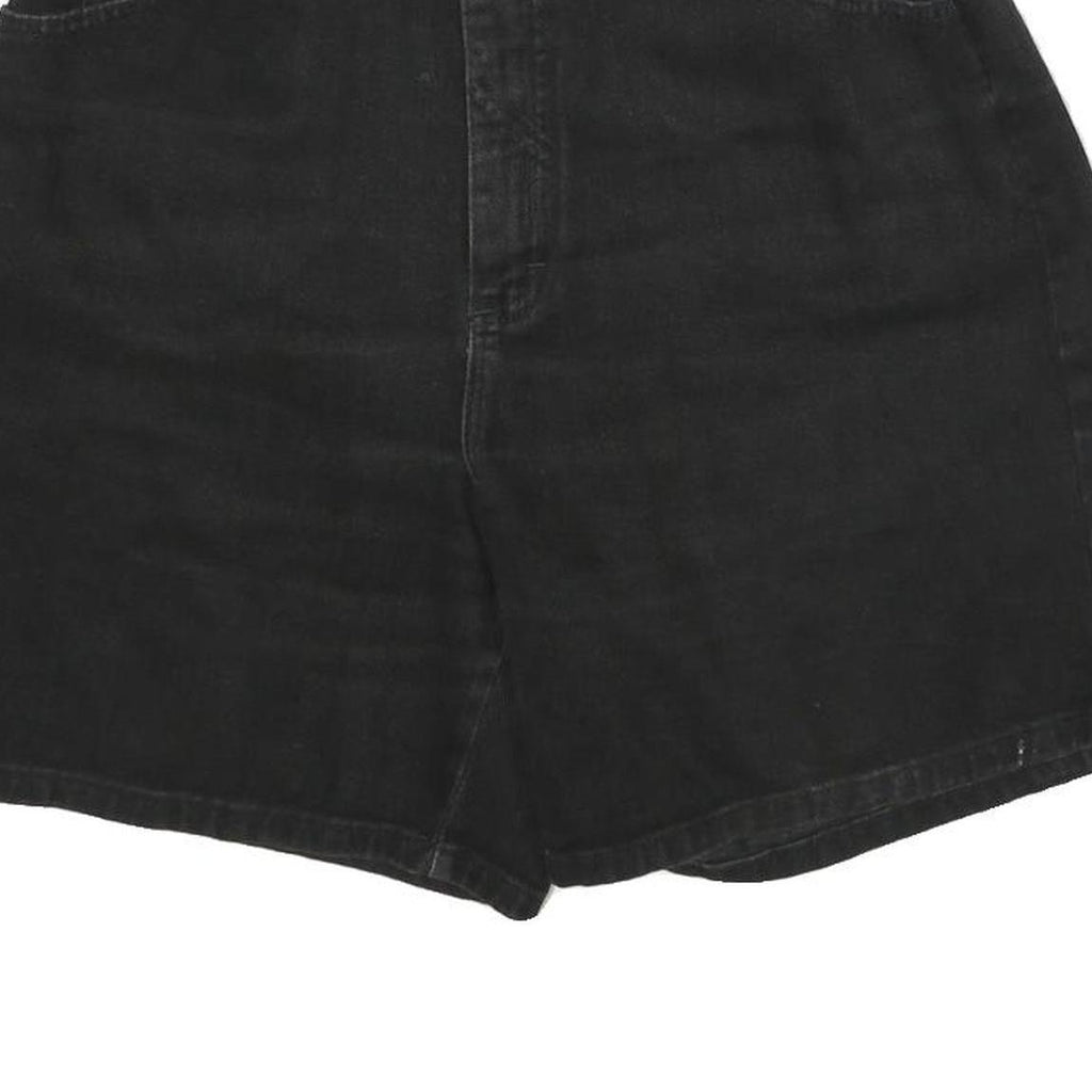 LEE Womens Shorts Black Casual M W30 Cotton Denim Plain Relaxed Fit