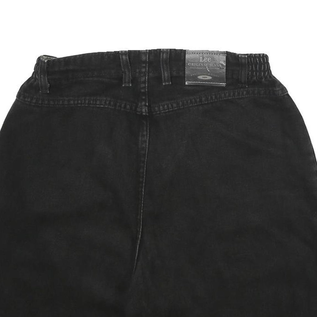 LEE Womens Shorts Black Casual M W30 Cotton Denim Plain Relaxed Fit