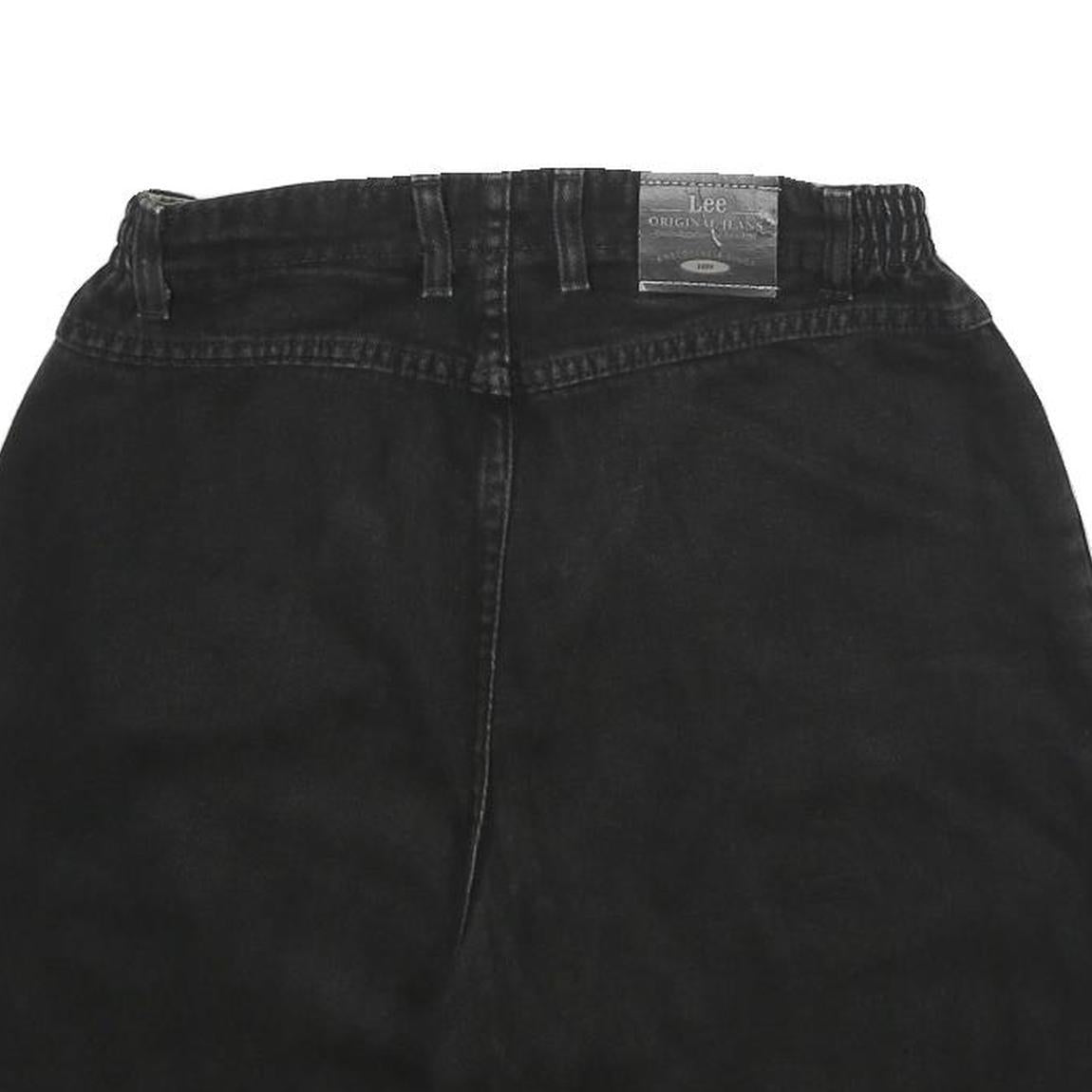 LEE Womens Shorts Black Casual M W30 Cotton Denim Plain Relaxed Fit