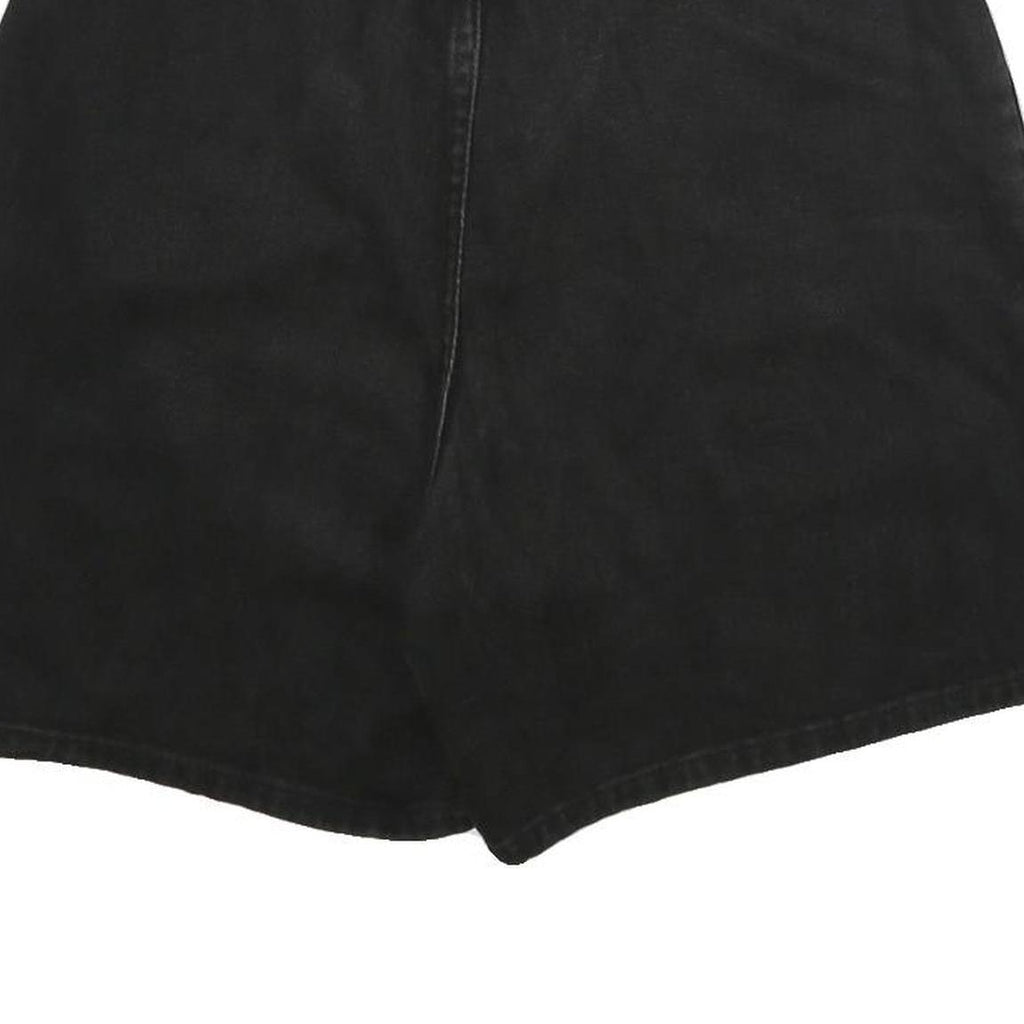LEE Womens Shorts Black Casual M W30 Cotton Denim Plain Relaxed Fit
