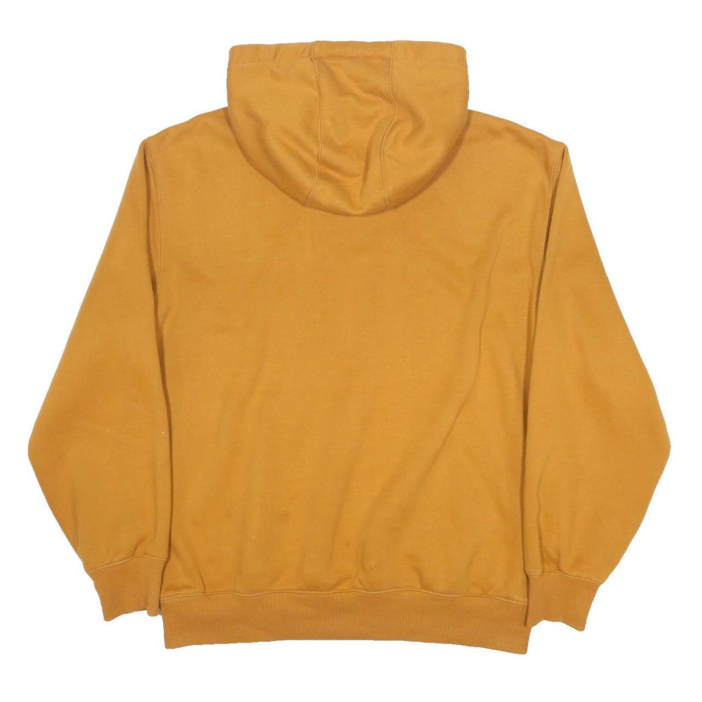 CARHARTT Mens Brown Quarter Zip Hoodie L Workwear Cotton Blend Casual