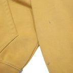 CARHARTT Mens Brown Quarter Zip Hoodie L Workwear Cotton Blend Casual