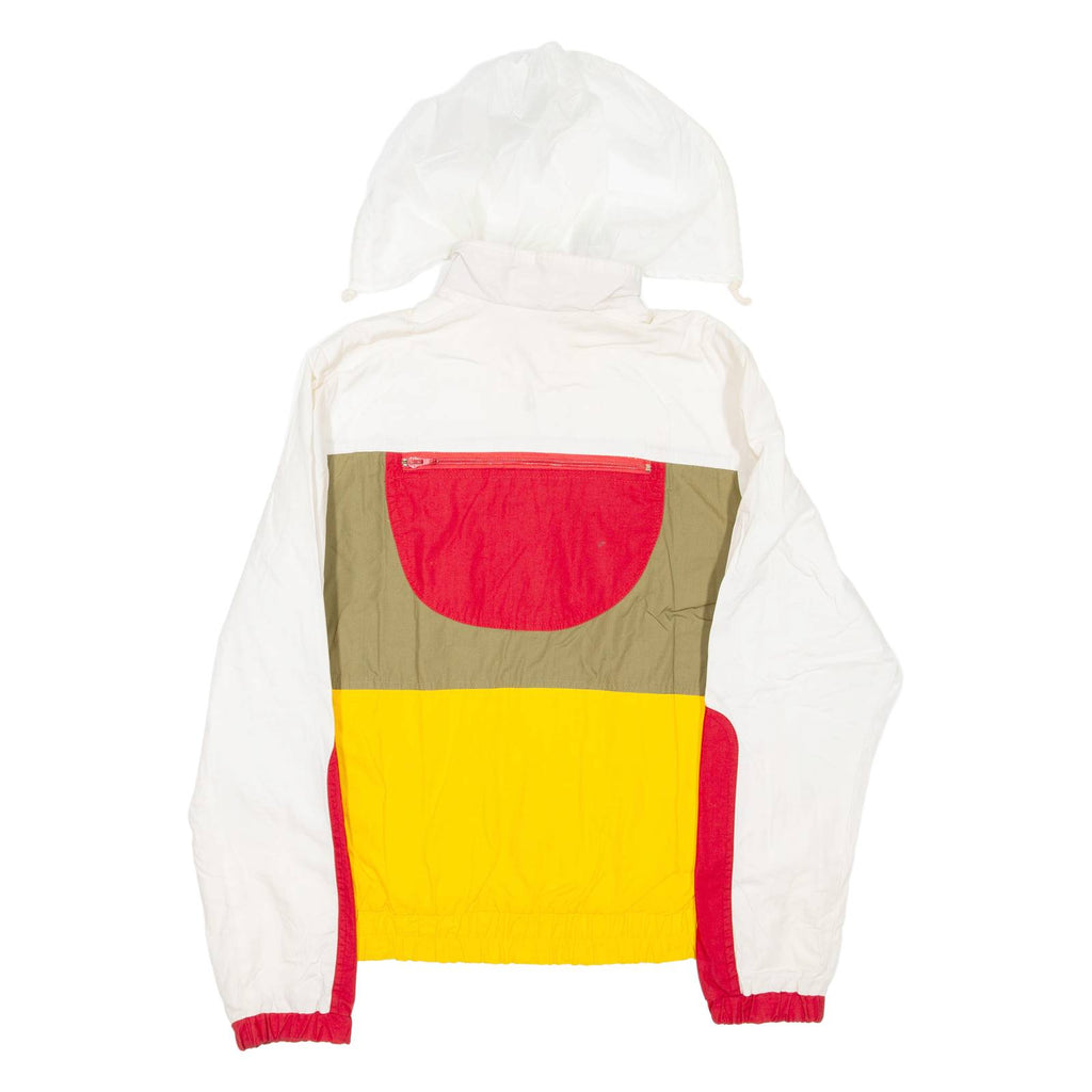Mens Jacket Red Hooded Colourblock M