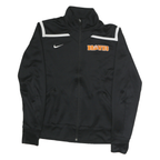NIKE Mens Black & White Browns Track Jacket M Polyester Zip Plain Sports Casual