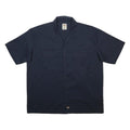 DICKIES Mens Navy Blue Work Shirt XL Cotton Blend Short Sleeve Button
