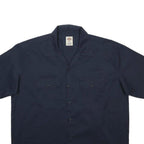 DICKIES Mens Navy Blue Work Shirt XL Cotton Blend Short Sleeve Button