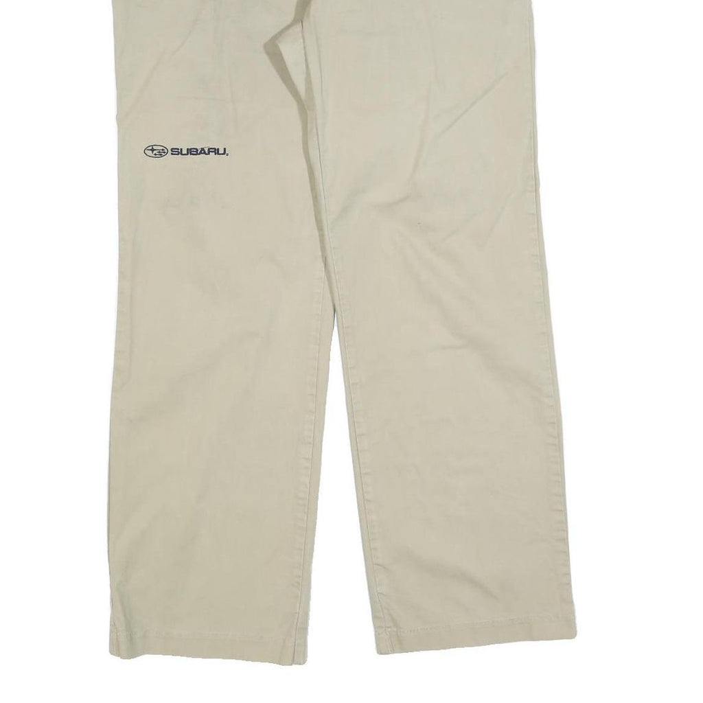 DICKIES Womens Cotton Blend Beige Relaxed Straight Trousers W36 L32 Workwear