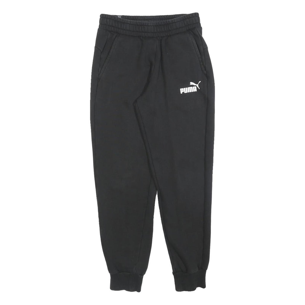 PUMA Mens Joggers Black Slim Tapered S W26 L28 Cotton Blend Casual Sportswear