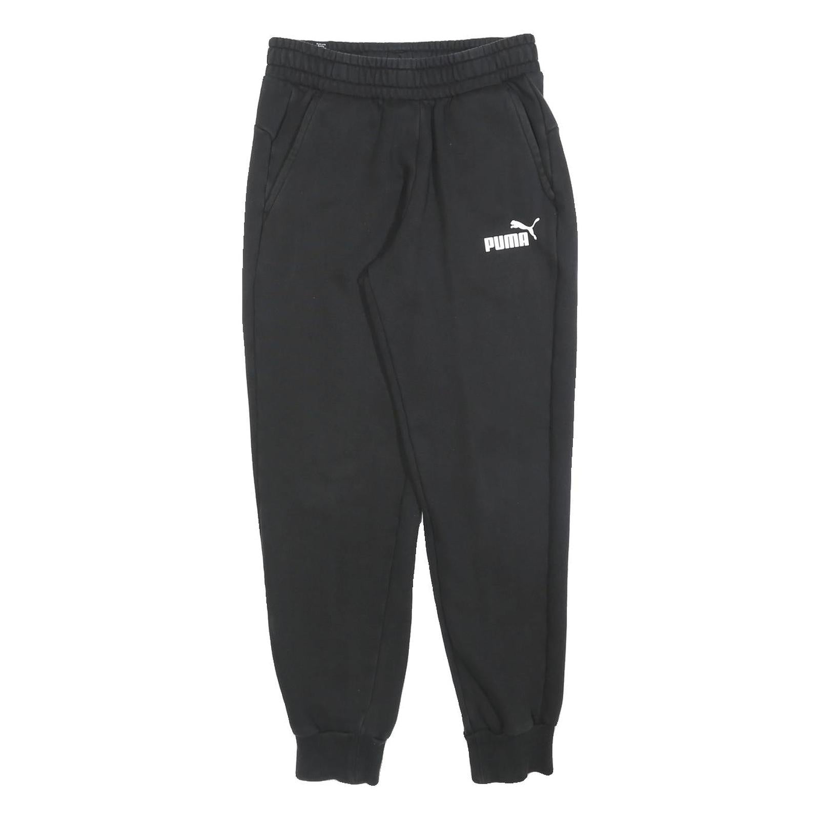 PUMA Mens Joggers Black Slim Tapered S W26 L28 Cotton Blend Casual Sportswear