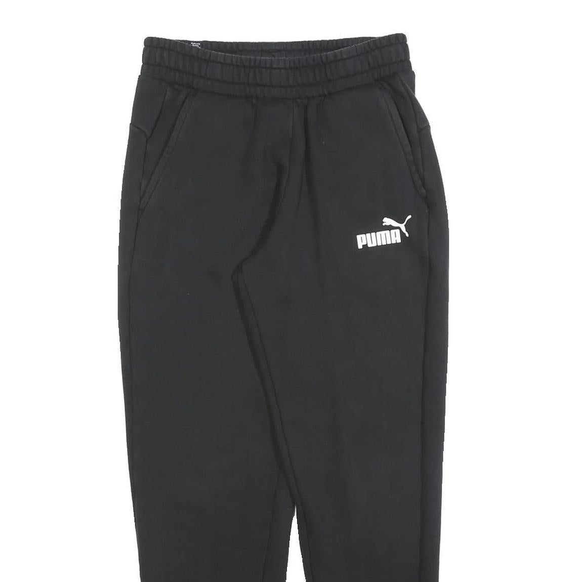 PUMA Mens Joggers Black Slim Tapered S W26 L28 Cotton Blend Casual Sportswear