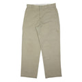 DICKIES Mens Cotton Blend Beige Regular Fit Straight Leg Trousers W34 L32