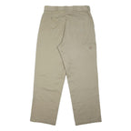 DICKIES Mens Cotton Blend Beige Regular Fit Straight Leg Trousers W34 L32