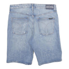 CALVIN KLEIN JEANS Mens Denim Blue Casual Shorts L W34 Cotton Blend