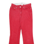 TOMMY HILFIGER Womens Jeans Red Regular Straight Denim Raw W28 L26 Frayed Hem