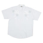 JENNIFER Womens Blue & White Striped Shirt XL Summer Casual Cotton Blend