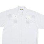 JENNIFER Womens Blue & White Striped Shirt XL Summer Casual Cotton Blend
