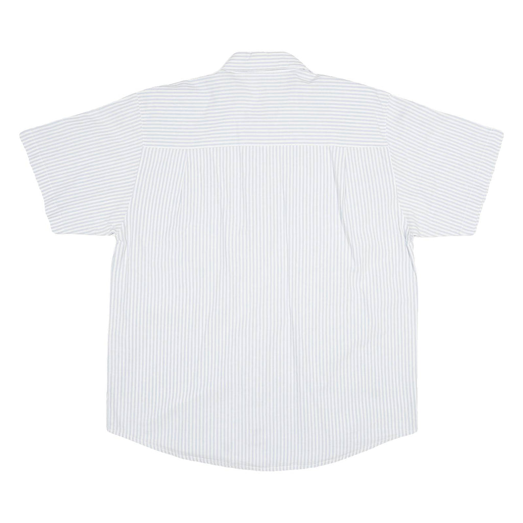 JENNIFER Womens Blue & White Striped Shirt XL Summer Casual Cotton Blend