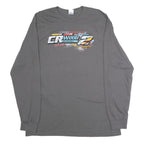 PORT AND COMPANY Mens Grey CR Wood Motorsports Long Sleeve Crew Neck XL Racing