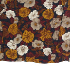 JONES NEW YORK Womens Navy Blue & Mustard Floral Printed Long Sleeve Round Neck