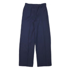 IM Womens Polyester Blend Navy Relaxed Straight Trousers W26 L28 Classic Zip