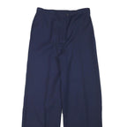 IM Womens Polyester Blend Navy Relaxed Straight Trousers W26 L28 Classic Zip