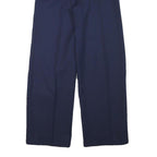 IM Womens Polyester Blend Navy Relaxed Straight Trousers W26 L28 Classic Zip
