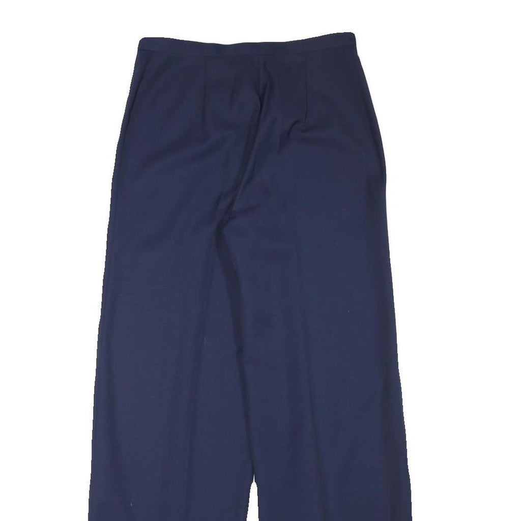 IM Womens Polyester Blend Navy Relaxed Straight Trousers W26 L28 Classic Zip