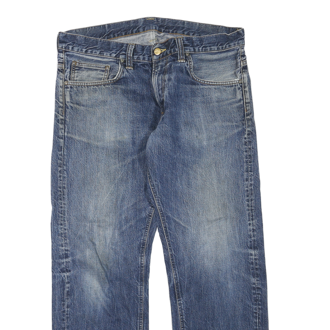 CARHARTT Mens Regular Blue Denim Classic Fit Zip Jeans W36 L30 Workwear