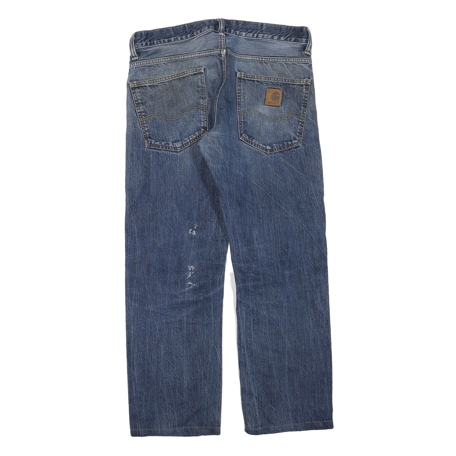 CARHARTT Mens Regular Blue Denim Classic Fit Zip Jeans W36 L30 Workwear