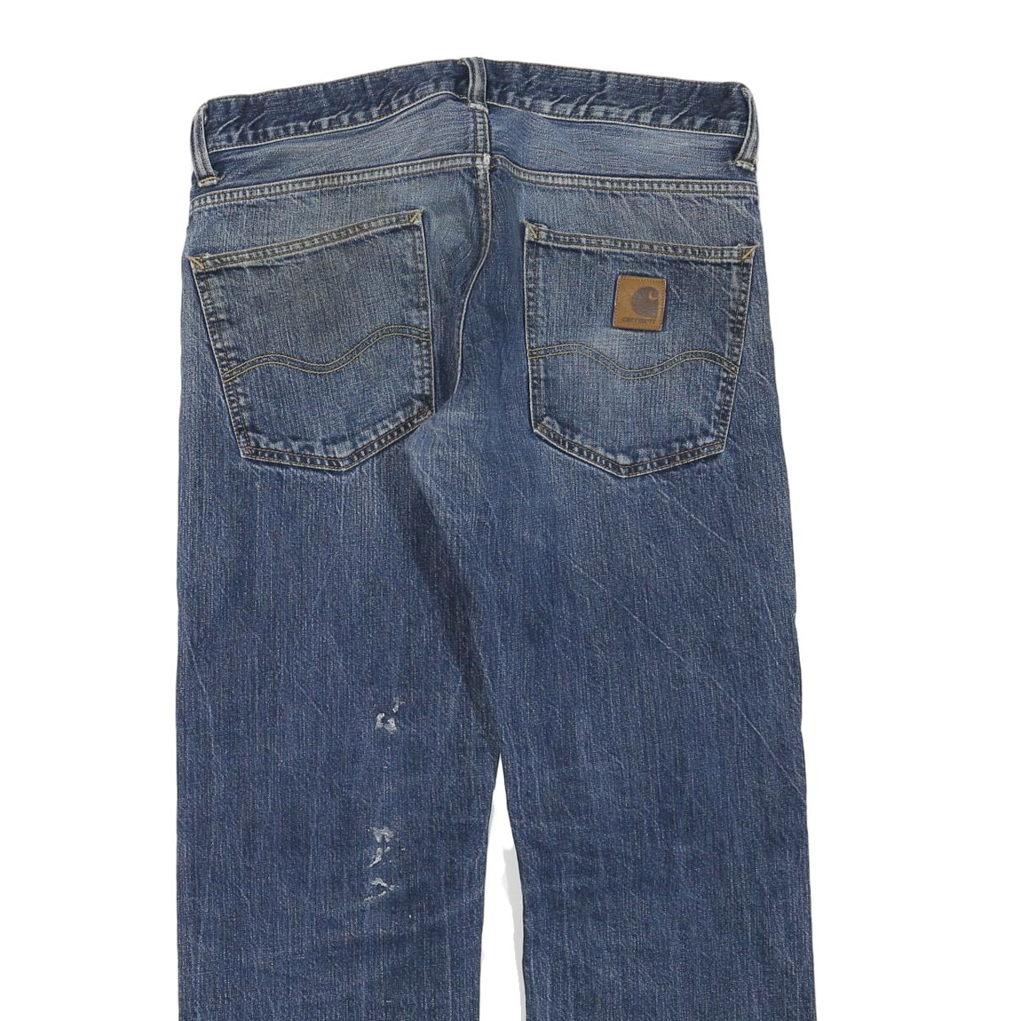 CARHARTT Mens Regular Blue Denim Classic Fit Zip Jeans W36 L30 Workwear