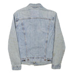 LEVI'S Mens Blue Denim Jacket S Cotton Blend Button Closure Classic Fit Casual