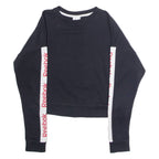 REEBOK Womens Sweatshirt Black Crew Neck XS