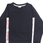 REEBOK Womens Sweatshirt Black Crew Neck XS