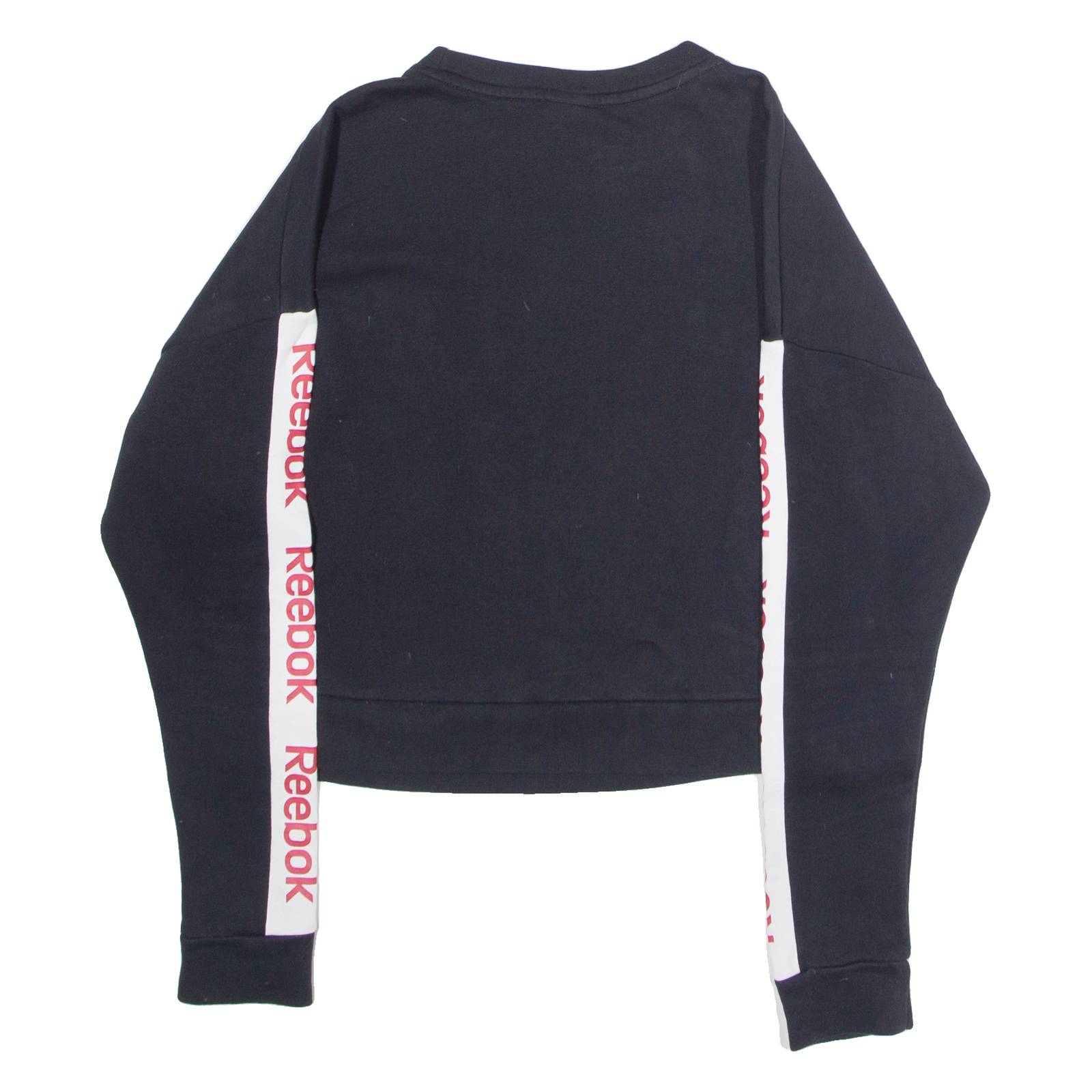 REEBOK Womens Sweatshirt Black Crew Neck XS