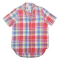 DICKIES Womens Pink Red Purple Cotton Shirt S Checked Button Up Casual