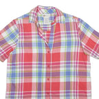 DICKIES Womens Pink Red Purple Cotton Shirt S Checked Button Up Casual